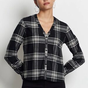 Pendleton Black and White Plaid Button Down Shirt